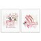 Stupell Industries Rosy Pastel Perfume & Heels 2pc Framed Giclee Set, design by Christine Simpson Art